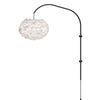 Eos Medium 1-Light Wall Lamp in White with Black Wall Hanger
