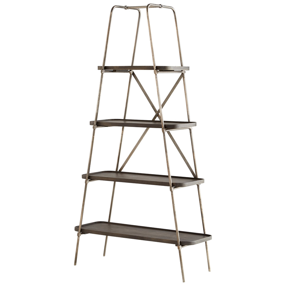 Fortress Etagere In Raw Iron And Grey