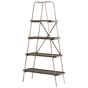 Fortress Etagere In Raw Iron And Grey