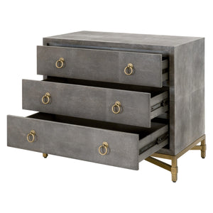 Strand Shagreen 3-Drawer Nightstand