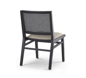 Wynn 20.5L x 24.6W x 34.1H Beige Fabric W/Black Wood Dining Chair