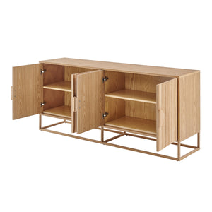 Ingrid KD Sideboard w/ 4 Doors, Natural 