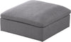 Carmen Cloud Ottoman In Grey Linen Fabric