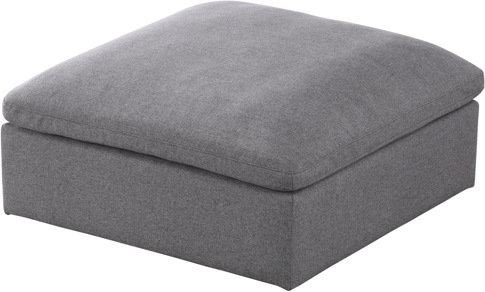 Carmen Cloud Ottoman In Grey Linen Fabric