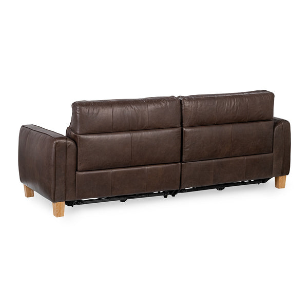 Conway Power Recliner Sofa in Brown Leather
