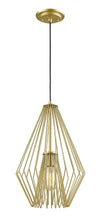 Quintus 1 Light Mini Pendant in Metallic Gold Finish