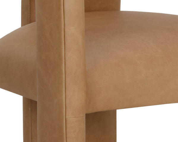 COBOURG LOUNGE CHAIR - LUDLOW SESAME LEATHER