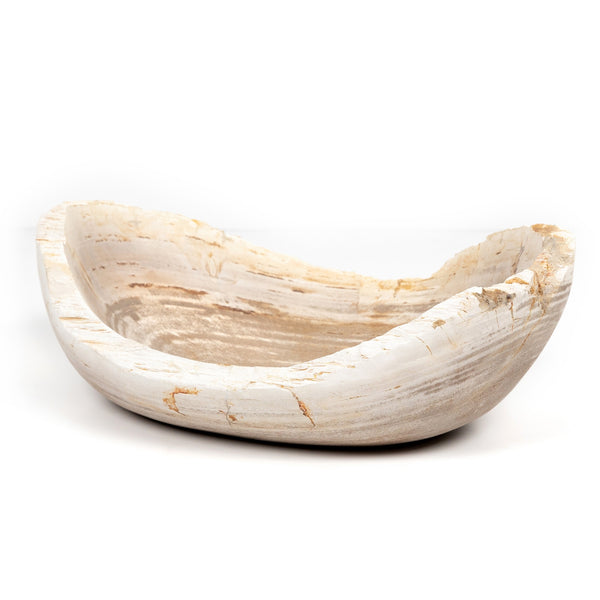 Oval Petrified Wood Bowl In Petrified Wood