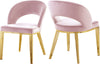 Caroline Dining Chair In Pink Velvet