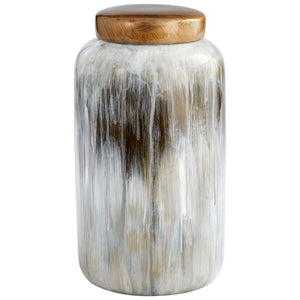 Spirit Drip Vase In Olive Glaze