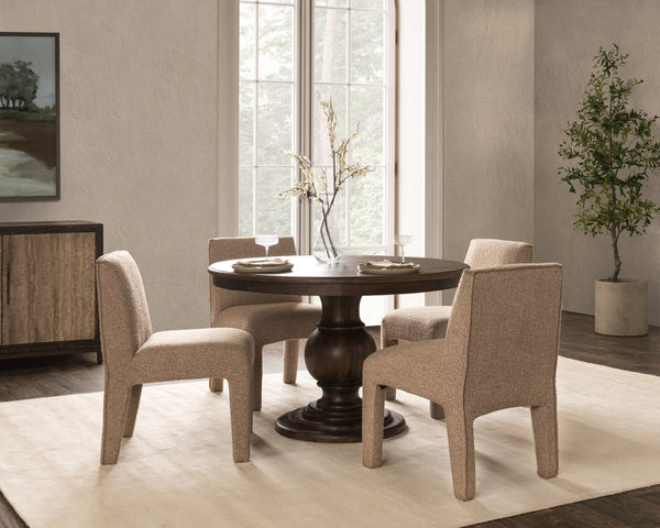 Brookside Solid Wood Round Dining Table