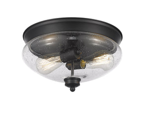 Amon 2 Light Flush Mount in Matte Black Finish