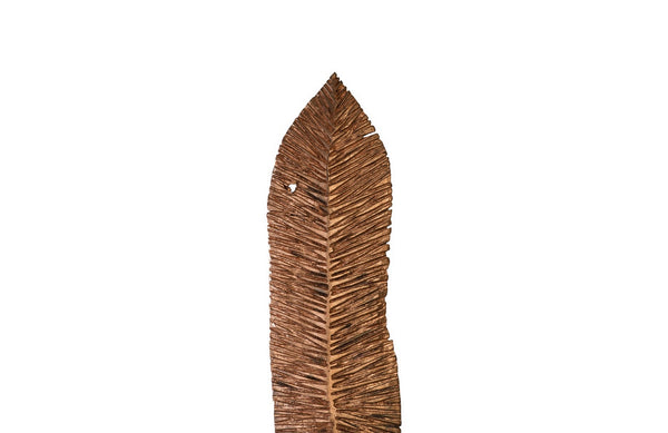 Carved Leaf on Stand, Copper Leaf, Extra Large