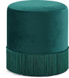 Jerome Ottoman/Stool In Green Velvet