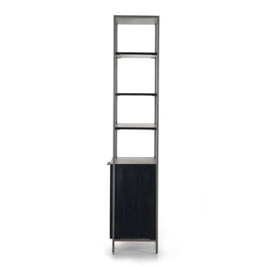 Trey Modular Wide Bookcase In Black Wash