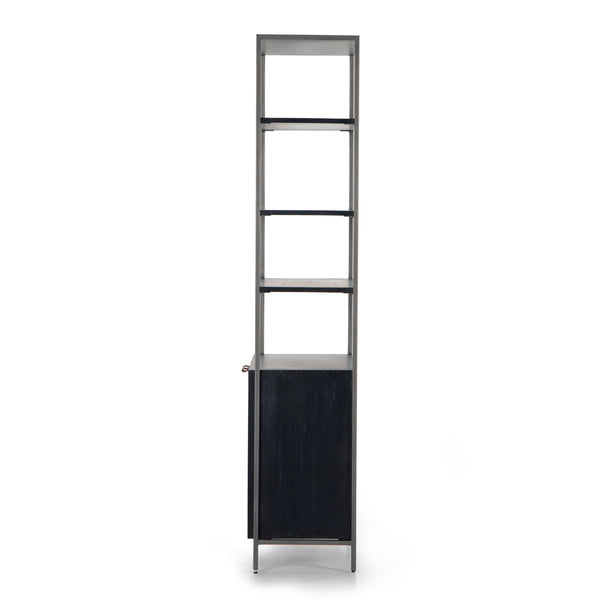 Trey Modular Wide Bookcase In Black Wash