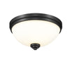 Ashton 3 Light Flush Mount in Matte Black Finish