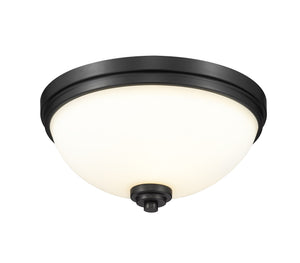 Ashton 3 Light Flush Mount in Matte Black Finish