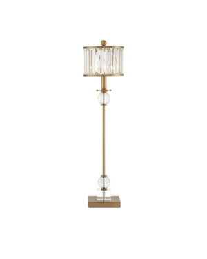 Parfait Table Lamp In Clear & Antique Brass