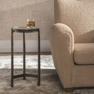 Eternity Iron & Glass Accent Table