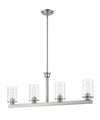 Savannah 4 Light Island/Billiard in Brushed Nickel Finish