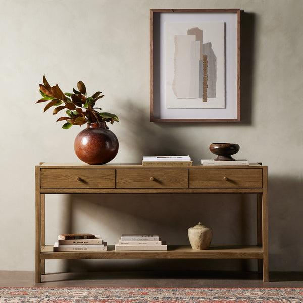 Meadow Console Table In Tawny Oak