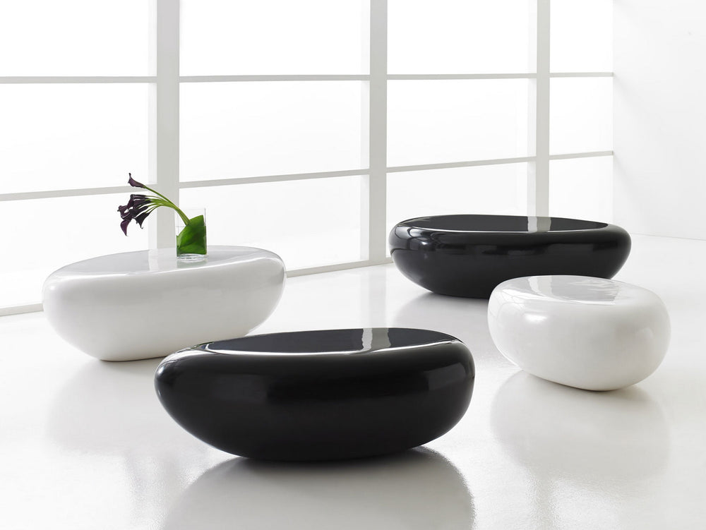 River Stone Cocktail Table, Gel Coat White, SM