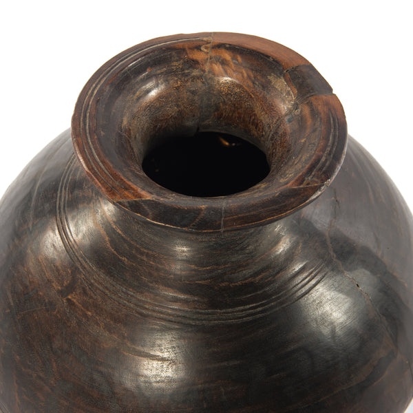 Found Wooden Jar In Reclaimed Natural