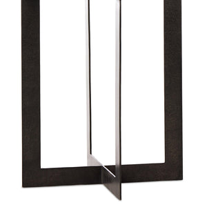 Lennie Cast Glass End Table in Amber