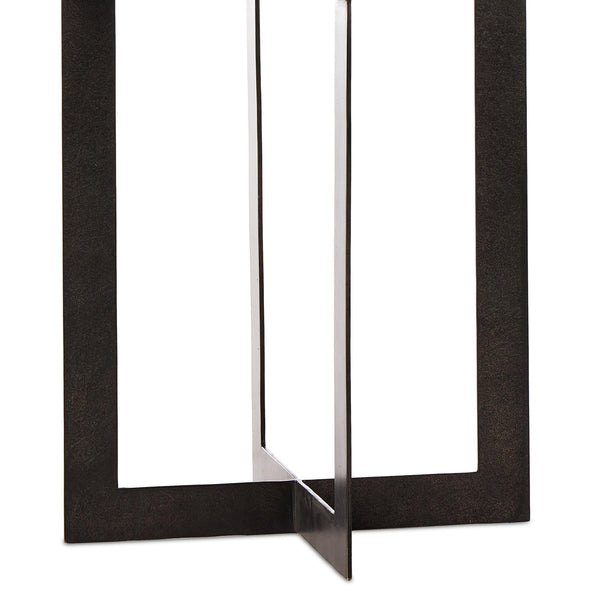 Lennie Cast Glass End Table in Amber