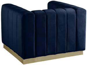 Francis Chair In Navy Velvet