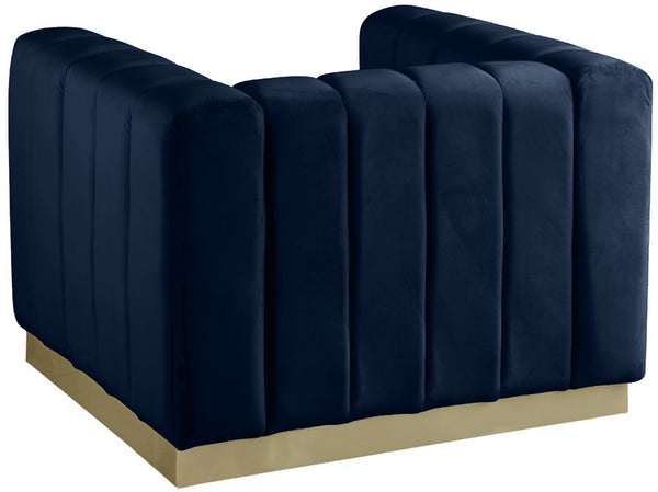 Francis Chair In Navy Velvet