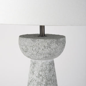 Julia 16.0L x 16.0W x 27.0H Gray Antique Painted Cement Table Lamp