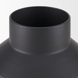 Tosca Medium Matte Black Metal Vase