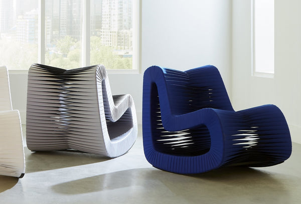 Seat Belt Rocking Chair, Blue/Black