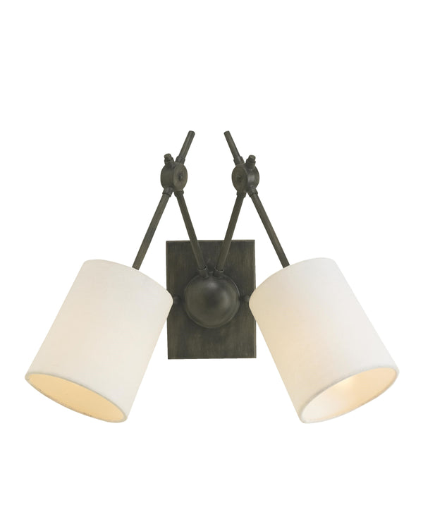 Compass Wall Sconce In Black Iron