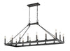 Barclay 16 Light Island/Billiard in Matte Black Finish