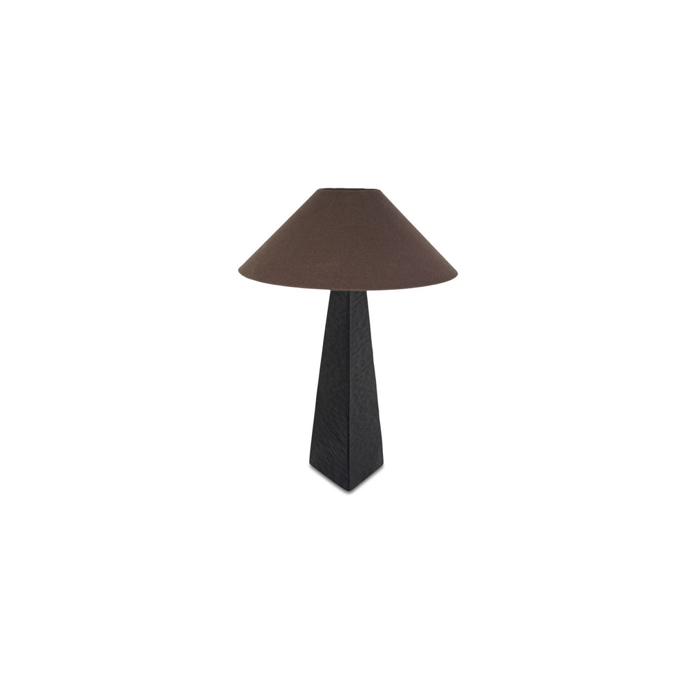 Moe's Dorsey Table Lamp in Black with Brown Shade