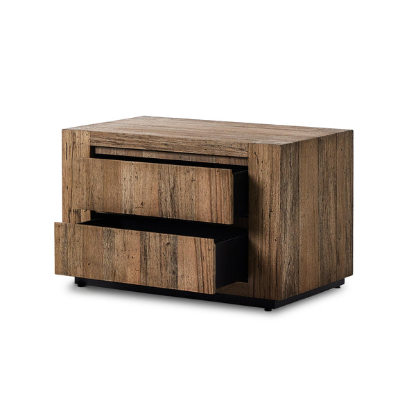 Abaso Nightstand in Rustic Wormwood Oak
