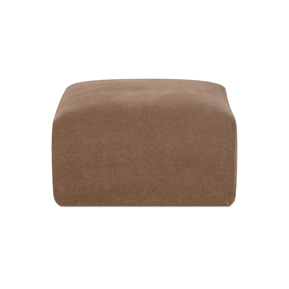 Isla Ottoman in Mocha with Washable Slipcover