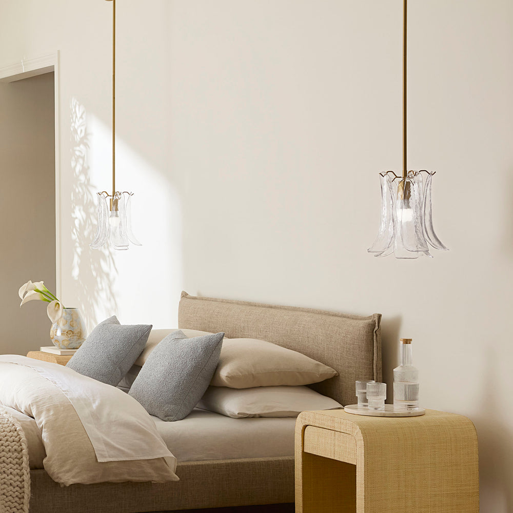 Cala 1-Light Blown Glass Pendant, Clear