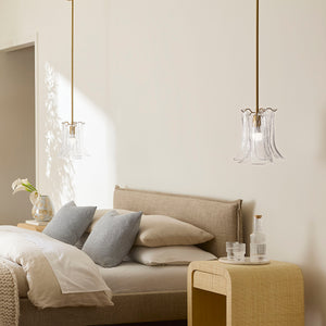 Cala 1-Light Blown Glass Pendant, Clear