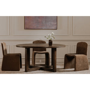Moe's Joel Solid Oak Dining Table Dark Brown