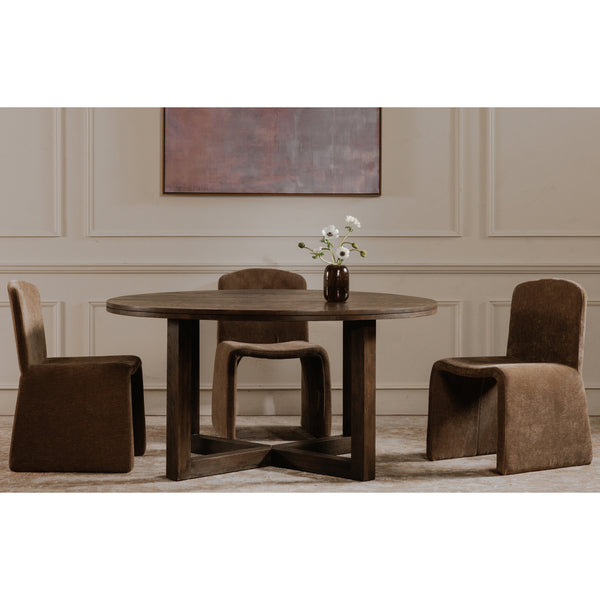 Moe's Joel Solid Oak Dining Table Dark Brown