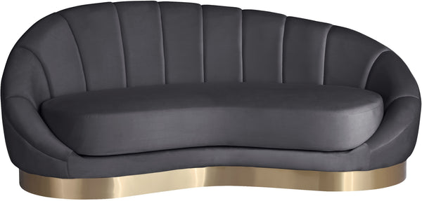 Jesse Chaise In Grey Velvet