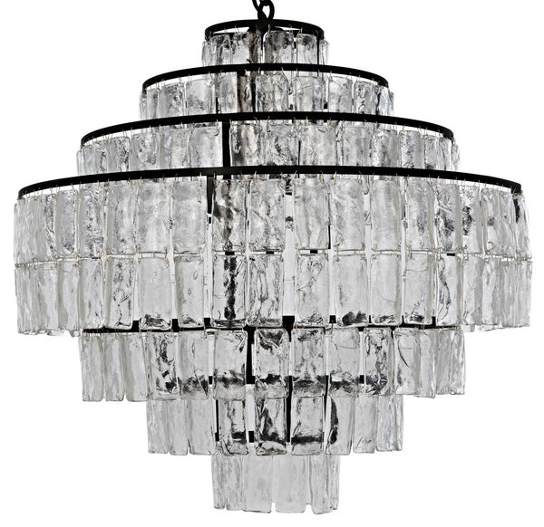 Satellite Chandelier, Black Steel