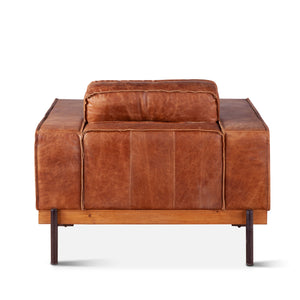 Portofino Leather Sofa Antique Ebony