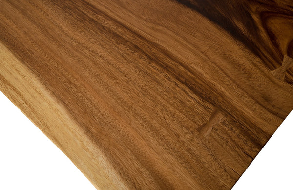 Iron Frame Bar Table, Chamcha Wood, Natural