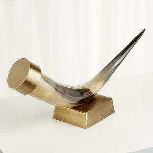 Valhalla Sculpture in Natural and Antique Brass