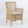 Brisbane Outdoor Dining Chair with Olefin Cushion - Natural